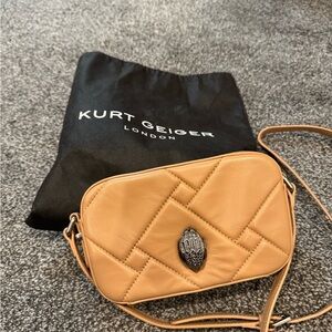 Kurt Geiger Camel Quilted Camera Bag